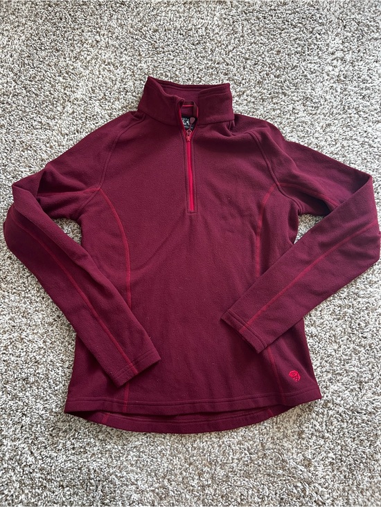 Mountain Hardwear Tops - Mountain Hardwear Microchill 2.0 1/4 Zip T Fleece Pullover Maroon/Burgundy Sz M